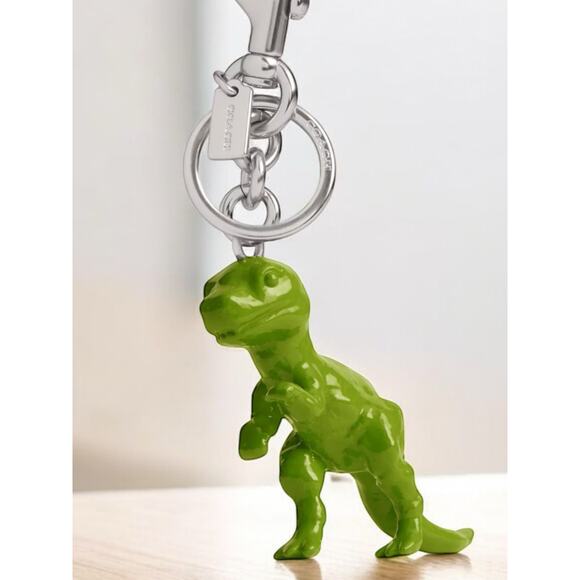 NWT Coach CAX75 T Rex Bag Charm Key Ring - Picture 1 of 4
